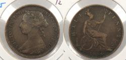 World Coins - GREAT BRITAIN: 1884 Victoria Halfpenny