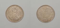 World Coins - FINLAND: 1909-L 25 Pennia