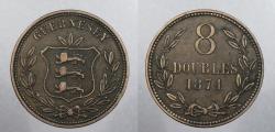 World Coins - GUERNSEY: 1874 8 Doubles