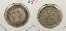 World Coins - CEYLON: 1899 Victoria 25 Cents