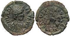 Ancient Coins - Leo I 457-474 A.D. Maiorina Constantinople Mint Good VF