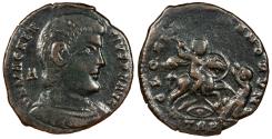 Ancient Coins - Magnentius 350-353 A.D. Maiorina Trier Mint VF ex. Roma E-Sale 107, lot 1352, with ticket.