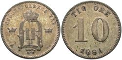World Coins - SWEDEN 1884 10 Ore