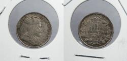 World Coins - CANADA: 1910 Pointed Leaves Edward VII 5 Cents