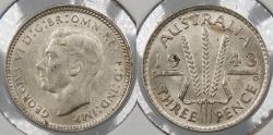 World Coins - AUSTRALIA: 1943(m) 3 Pence