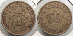 World Coins - DENMARK: 1930 Krone