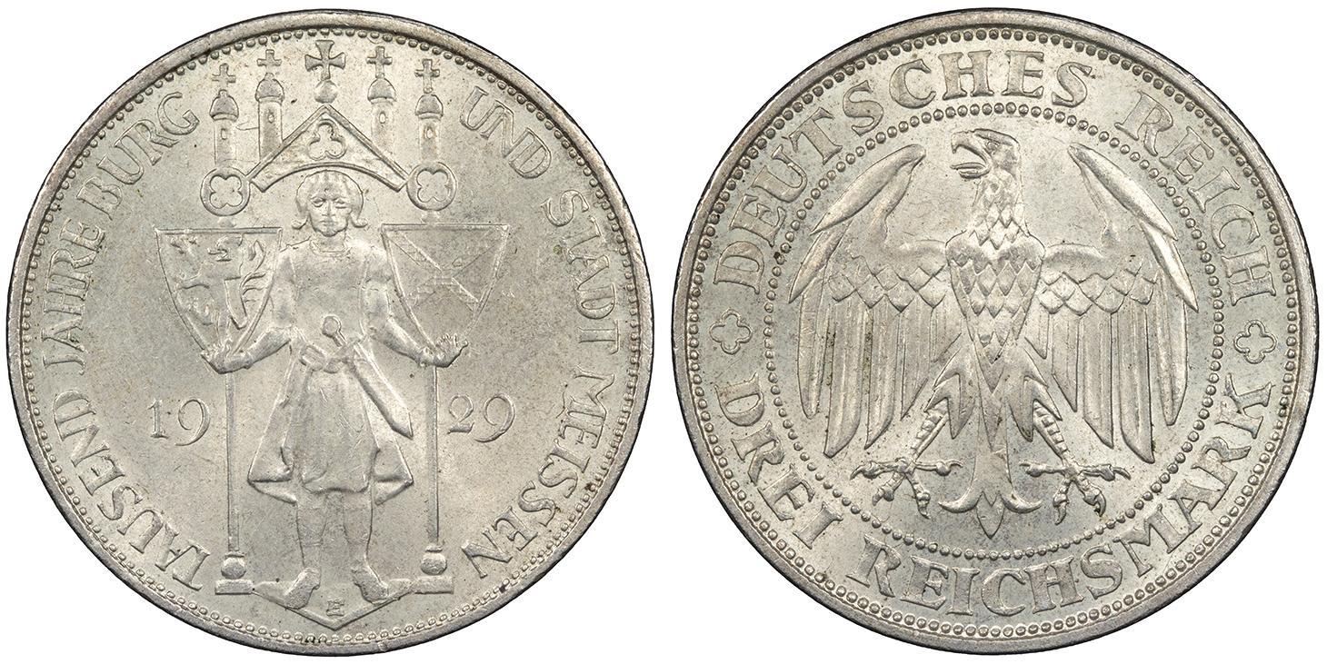 GERMANY Weimar Republic 1929-E 3 Reichsmark BU | European Coins