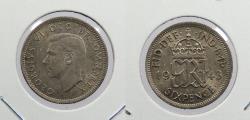 World Coins - GREAT BRITAIN: 1943 George VI Sixpence (6 pence)
