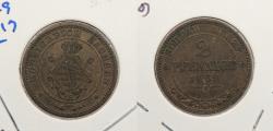 World Coins - GERMAN STATES Saxony (Sachsen) 1869-B 2 Pfennig