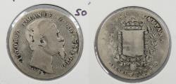 World Coins - ITALIAN STATES: 1860-G FIRENZE Emilia 50 Centesimi