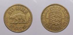 World Coins - GREENLAND: 1926 Polar Bear 50 Ore