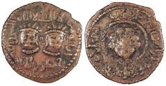 Ancient Coins - Artuqids of Mardin Najm al-Din Alpi 1152-1176 A.D. Dirham Mardin Mint VF