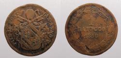 World Coins - ITALIAN STATES: Papal States 1850-R V Baiocco