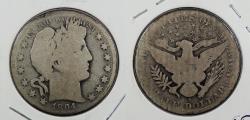 Us Coins - 1904-S Barber 50 Cents (Half Dollar)