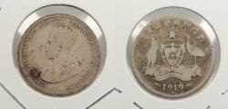 World Coins - AUSTRALIA: 1919-M George V Sixpence
