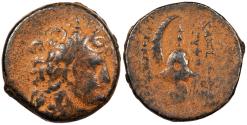Ancient Coins - Seleukid Kings Tryphon 142-138 B.C. AE18 VF