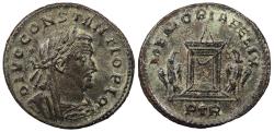 Ancient Coins - Divus Constantius I Died 306 A.D. Follis Trier Mint Near EF