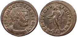 Ancient Coins - Diocletian 284-305 A.D. Follis Trier Mint Good VF