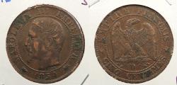World Coins - FRANCE: 1854-D 5 Centime