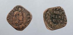World Coins - ITALIAN STATES: Milan ND (1665-1700) Quattrino