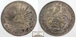 World Coins - MEXICO Republic 1831-Go MJ 8 Reales NGC AU-58