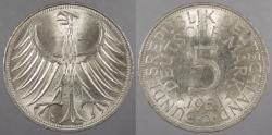 World Coins - GERMANY (WEST) 1951-D 5 Mark