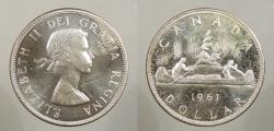 World Coins - CANADA: 1961 QEII Dollar