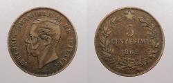 World Coins - ITALY: 1862-N 5 Centesimi