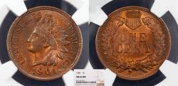 Us Coins - 1901 Indian Head 1 Cent NGC MS-62 RB
