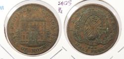 World Coins - CANADA: Lower Canada 1844 Halfpenny (Sou) Token