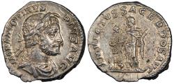Ancient Coins - Elagabalus 218-222 A.D. Denarius Rome mint Near EF ex. CNG e-sale 496, lot 528, ex. Stein A. Evensen collection with handwritten ticket in Norwegian.
