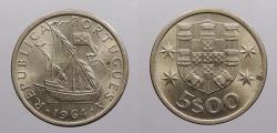 World Coins - PORTUGAL: 1964 5 Escudos