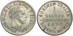 World Coins - GERMAN STATES Prussia 1832-A 1/2 Groschen