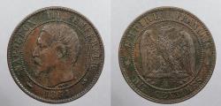 World Coins - FRANCE: 1854-B 10 Centimes