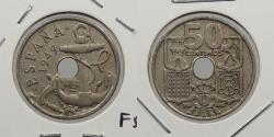 World Coins - SPAIN: 1949 (53) 50 Centimos