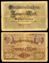 World Coins - GERMANY Reichsschuldenverwaltung 5 August 1914 20 Mark VG