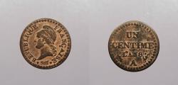 World Coins - FRANCE: L'an 8 (1799-1800)-A Centime