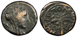 Ancient Coins - Phoenicia Tyre Pseudo-Autonomous coinage, time of Trajan 98-117 A.D. AE11 VF