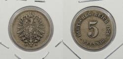 World Coins - GERMANY: 1876-H 5 Pfennig