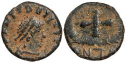 Ancient Coins - Theodosius II 408-450 A.D. AE4 Antioch Mint VF