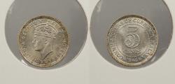 World Coins - MALAYA: 1945 George VI 5 Cents