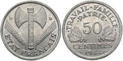 World Coins - FRANCE 1944-B 50 Centimes