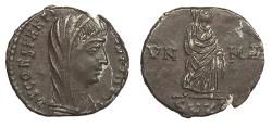 Ancient Coins - Divus Constantine I Died 337 A.D. AE4 Cyzicus Mint Near EF