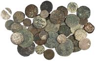 Ancient Coins - Lot of (38) Islamic and Indian silver and bronze coins