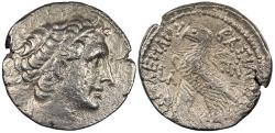 Ancient Coins - Ptolemaic Kings of Egypt Cleopatra VII and Ptolemy XV Caesarion 44-30 B.C. Tetradrachm Good VF