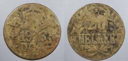 World Coins - GERMAN EAST AFRICA: 1916-T Obv. 'A' / Rev. 'A' 20 Heller