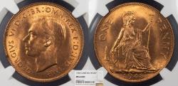 World Coins - GREAT BRITAIN George VI 1948 Penny NGC MS-64 RD