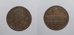 World Coins - GERMAN STATES: Hannover 1847-B Pfennig