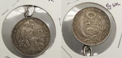 World Coins - PERU Republic 1893-LIMA TF 1/5 Sol