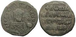 Ancient Coins - Romanus I, Lecapenus 920-944 A.D. Follis Constantinople Mint Good Fine